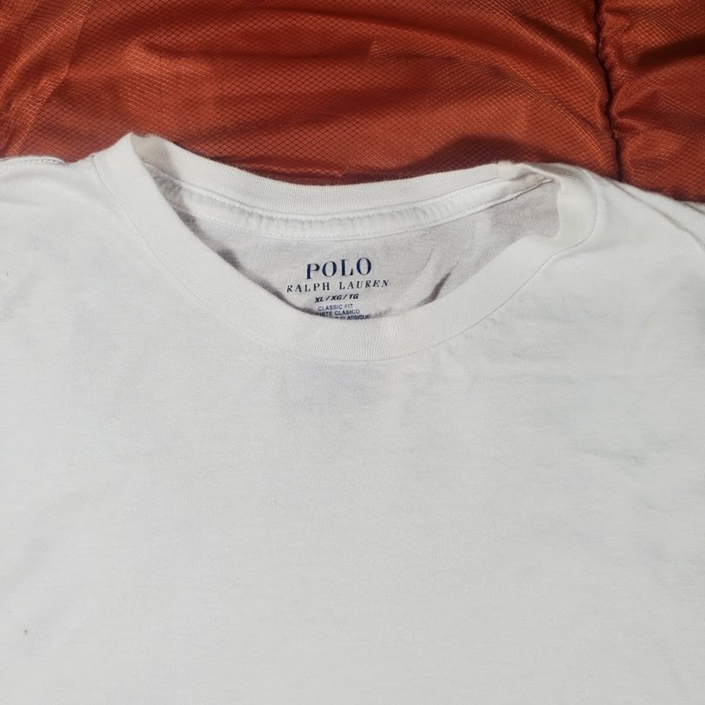 Polo Ralph Lauren Shirt Mens XL White Slim Fit Classic Crewneck Cotton Tee - Picture 4 of 11